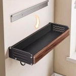 월넛 주방 선반 향신료 벽걸이 펀치 프리 노르딕 스타일 가드레일 높이 조절 초고하중성 및 : 프릭스컴퍼니