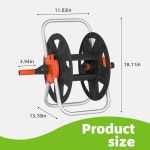 YESTAR 워터 호스 릴 카트, 65-130피트의 5/8인치 호스, 벽걸이 정원 편리한 보관 및 급수를 위한 휴대용 보관함 Blue : 오버시마켓사