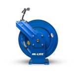 AG-LITE 100 고무 3/4인치 X 65인치 워터 호스 XL 듀얼 암 18 게이지 리트랙터블 릴. 남성 및 여성 GHT 피팅. 500 PSI 버스트 등급. 호스와... 