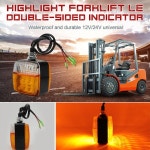 방향지시등24v  오토바이 지게차 조명 Electromobile 듀얼 사이드 회전 신호 표시 등 12V LED 램프 - 80V 흰색 호박색 : 두코퍼레이션