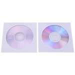 휴지홀더CD DVD 슬리브 DVD CD 미디어 종이 봉투 슬리브 홀더(투명 창 닫기 플랩 흰색 400-A74Z 팩) : 쇼퍼마켓255