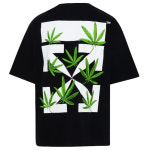 여주아울렛 명품-오프화이트 WEED 애로우 남성 오버핏 티셔츠 블랙  OMAA120S22JER002 1055(Size: XL) : 여주아울렛 PRIMO.u
