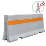 PC방호벽 610x1270x3000x250T 개선형 미도색 콘크리트 방호벽 중앙분리대 충격 흡수대 바리게이트 가드레일 차단벽 : 동아산업