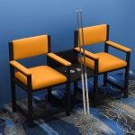 당구장 소파 테이블 커피 체어 관람석 전용 인용 탁자 의자 큐걸이 베이직타입더블오렌지 : 헤븐게이트