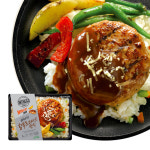 온더고 육즙촉촉 오븐 함박스테이크 정식 도시락 290g 1인분 간편식 편의점도시락 (아이스박스 포함) : 얌얌마켓