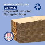 BOX USA 4x4x36 높이 골판지 상자, 높이, 4L x 4W 36H, 25팩 | 가정용 또는 비즈니스용 , 포장, 이동, 보관 튼튼한 벌크 상자 : 호야셀렉트
