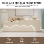 로고 및 LED 조명 | 프론트 테이블 장착 사물함 수납 선반, 체크아웃을 위한 룸 테이블, 로비, 살롱, 소매점, 스토어 샵 클리닉 오피스 (80 : 마이소담