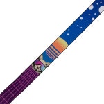 레비 가죽 2인치 와이드 폴리에스터 기타 스트랩과 순정 끝; 사이버 고양이 모티프 (MPD2-119) Animal Koi Fish Wave : 바나나하바나03