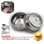 100% 호환 820/840/870/875/878/879/880/450과 같은 Breville 커피 머신 용 54mm 1/2cup 가압 바구니 파우더 필터 보울... 