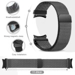 갤럭시 워치 7/FE/6/5/4 밴드와 호환되는 밀라노 밴드 2팩, 40mm 44mm, 여성용 노 갭 스테인리스 스틸 메탈 마그네틱 걸쇠 : 하늘공간 길