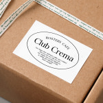 주문제작스티커 로고스티커 브랜딩스티커 카페 디저트 베이커리 포장[클럽크레마 재인쇄 60mmx40mm_무코팅지 1천매] : 헬로우마스