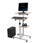 거치대 컴퓨터 데스크 이동식 테이블 노트북 책상 선반 키보드 컴퓨터책상 : 몽데마르