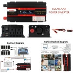 차량용 전력 인버터 와트 DC 12V 보정 사인파 태양광 3000W : 세화상사8