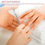 큐티클 푸셔 네일 폴리시 리무버 2-in-1 트리머 케어 도구 푸셔, 2단... 매니큐어 도구(끝이 뾰족함 + 평평한 머리) Flat Head : 몽까리몰