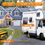 텔레글로우 15피트 30인치 50인치 RV 잠금 어댑터 코드, 네마 TT 30P 수컷부터 SS2 50R까지 호환, 트레일러 캠퍼용 파워독 뼈 플러그... 