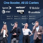 가정용 휴대폰 부스터, 밴드 2/4/5/12/13/17/25/66 신호 Verizon, AT&T 등 모든 미국 통신사의 5G 4G LTE 데이터 강화 | FCC 승인 : 몽까리몰