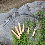 탄소강 경화 중공 괭이 휴대용 잡초 갈퀴 식물 심기 야채 농장 정원 농업 도구 : 미고마켓