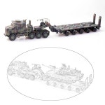 1/72 수집용 중장비 운송기 모델 높은 시뮬레이션 다이캐스트 합금 트랙터 트럭 크리스마스 선물 M1070 : 수박3
