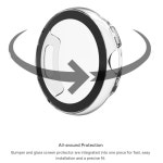 ZAGG Glass 360 Google Pixel Watch 3 45mm 화면 보호기 - 범퍼 및 유리... 통합, 5배 더 강력하고 간편한 설치, 재활용 소재 : 하늘공간 길