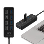 스위치 4포트 USB 3.2 허브 포트 확장 노트북 컴퓨터 PC HUB 분배기 : 위즈플래닛
