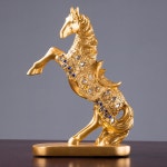황금 말조각상 동상 집들이선물 엔틱 황금올리브 솔리드 인테리어 말동상 금색 오브제 골드 황금색 평마 : 티하나