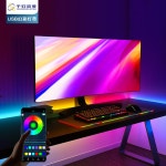 색 스트립 조명 분위기 LED 인테리어 보드 64 주변 대시 램프 앱 1 1m USB 라이트 리모컨 : firstmso04