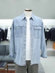 BON 블루 가슴 포켓 데님 아우터 셔츠 BNESBA647 BL : 롯데 이천점 본