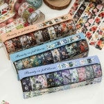 10 롤 빈티지 꽃 Washi 테이프 세트 아름다움 전체 패턴 접착 종이 마스킹 F7867 : 아람 트레이드