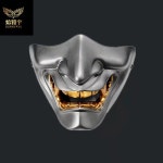 사무라이 오니 도깨비 할로윈 소품 다크그레이 클럽 마스크 가면 흰색 : firstmso04