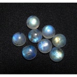 8mm 원형 블루 파이어 AAA 천연 무지개 문스톤 보정 카보숑 루즈 보석 8개 상자 : 하늘공간 상회