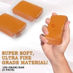 TAKAVU 자동차 클레이 바 오토 디테일링 2팩 100g, 중형 소재, 자동차 디테일링 매직 클레이 바 클리너 청소기, RV, 및 버스 청소용 오렌지... 