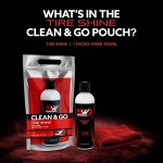 5W 오토 클린 앤 고 - 캡, 레드 라벨, 타이어, 비닐, 고무용 프리미엄... 실리콘, 천연 유화제 및 오일이 포함된 타이어 샤인 16온스 : 이음로드