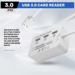 USB 3포트 분배기 A41Z 허브 SD 리더 USB3 PC용 카드 멀티 확장기 확장 white : 머시마켓7호점