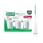 GUM 소프트픽 오리지널, 치아 청소 및 잇몸 을 위한 사용하기 쉬운 치과용 픽, 편리한 휴대용 케이스가 있는 일회용 치간 브러시, 치과 의사가... 