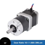 17 스테퍼 모터 L=39mm 기어비 10 1 고정밀 유성 기어박스 1.68A 1 pcs : 딜리고온