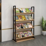 리플렛 거치대 매거진렉 전시대 리플릿 전면책장 스테인레스 스탠드 매거진 우성 브로 4단 높이 120cm 길이 40cm 없음 : 스다1