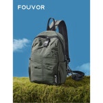 캔버스 백팩 학원 스타일 남녀공용 다용도 파우치 배낭 오 초등학생 경량 메신저백 빈티지 그린 스몰 : 위픽트