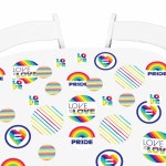 행복의 큰 점 사랑은 사랑이다 - 프라이드 레인보우 파티 자이언트 서클 색종이 조각 장식 27개 : 하이네스트로