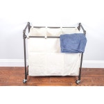 리얼 홈 이노베이션스 028-28003 모던 인더스트리얼 스타일 3 섹션 세탁 분류기, 33.24인치 W x 17.10인치 D 30.50인치 H, 새틴 퓨터... 