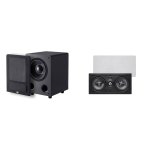 8인치 200와트 서브우퍼 및 듀얼 5 25인치 카본 파이버 인월 센터 채널 스피커 번들 : 바잉유니온