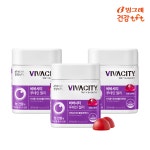 빙그레 비바시티 루테인 젤리 베리믹스맛 62구미, 3개 : 빙그레 건강tft몰