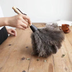 필굿리빙 타조털 먼지 털이 떨이개 차량용 자동차 청소 차먼지 피규어 : 필굿리빙