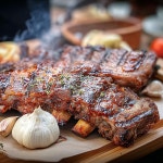캠핑 음식 대장 립 스테이크 요리 600g : 철철고기
