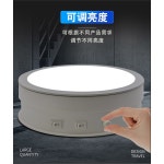 LED 회전판 조명 피규어 사진 탁상용 영상촬영 무중력 원격제어 조명턴테이블 전시 방송 흰색 : 뿌요몰