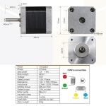 CNCTOPBAOS 네마17 스테퍼 모터 2상 8A 48mm 78온스 in 52N cm : 나피몰-3