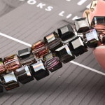 루즈 크리스탈 쥬얼리 8mm 만들기위한 비즈 AAA 큐브 목걸이 액세서리 스페이서 스퀘어 공예재료 Ab 도금 부자재 귀걸이 공 유리 H1918... 