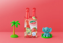 트위스트앤드링크 딸기 1팩, 200ml 4개입 : 태원통상