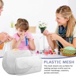 자수용 플라스틱 메시 캔버스 시트, DIY 가방 만들기 바늘 포인트 자수 빈 캔버스 시트, 실 공예용 니트 크로셰용 크로스 형태 : 트윈스트래블고