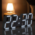 플라이토 무선 LED벽시계 무타공 건전지 무소음 사무실 거실 디지털 전자 벽걸이 시계 : 인생템상회