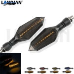 범용 오토바이 회전 신호 흐르는 물 깜박임 혼다 cbr 250r msx vtx 1300 스즈키 gs Led 라이트 테일 : 무럭상사